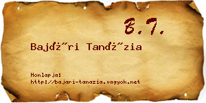 Bajári Tanázia névjegykártya